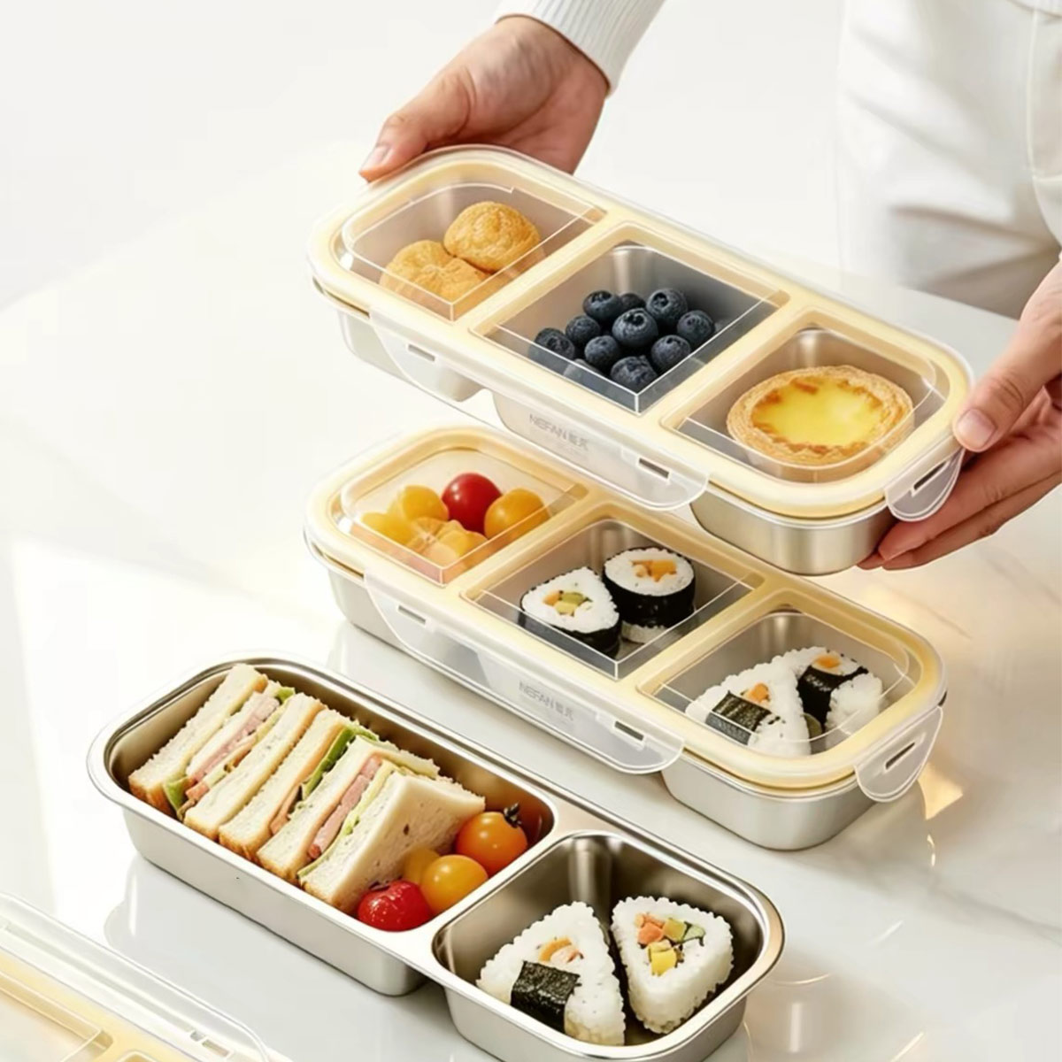 Food Storage Plastic Containers With Lids - Contenitore per alimenti in acciaio inossidabile