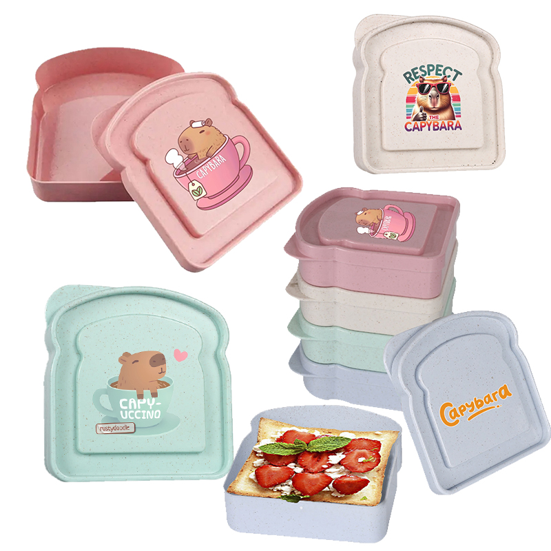 Food Storage Plastic Containers With Lids - Capibara Sandwich Custodia per alimenti Contenitore