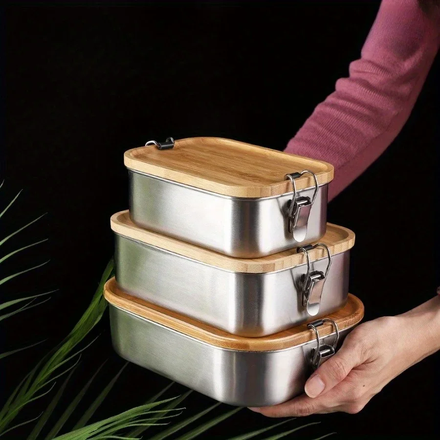 Food Storage Plastic Containers With Lids - Nuovo Contenitore per Pranzo in Acciaio