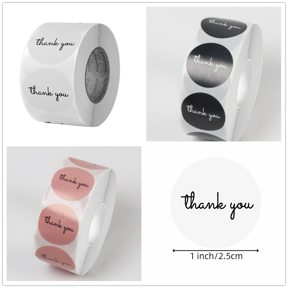Food Storage Labels - 500 adesivi di ringraziamento Rotolo da