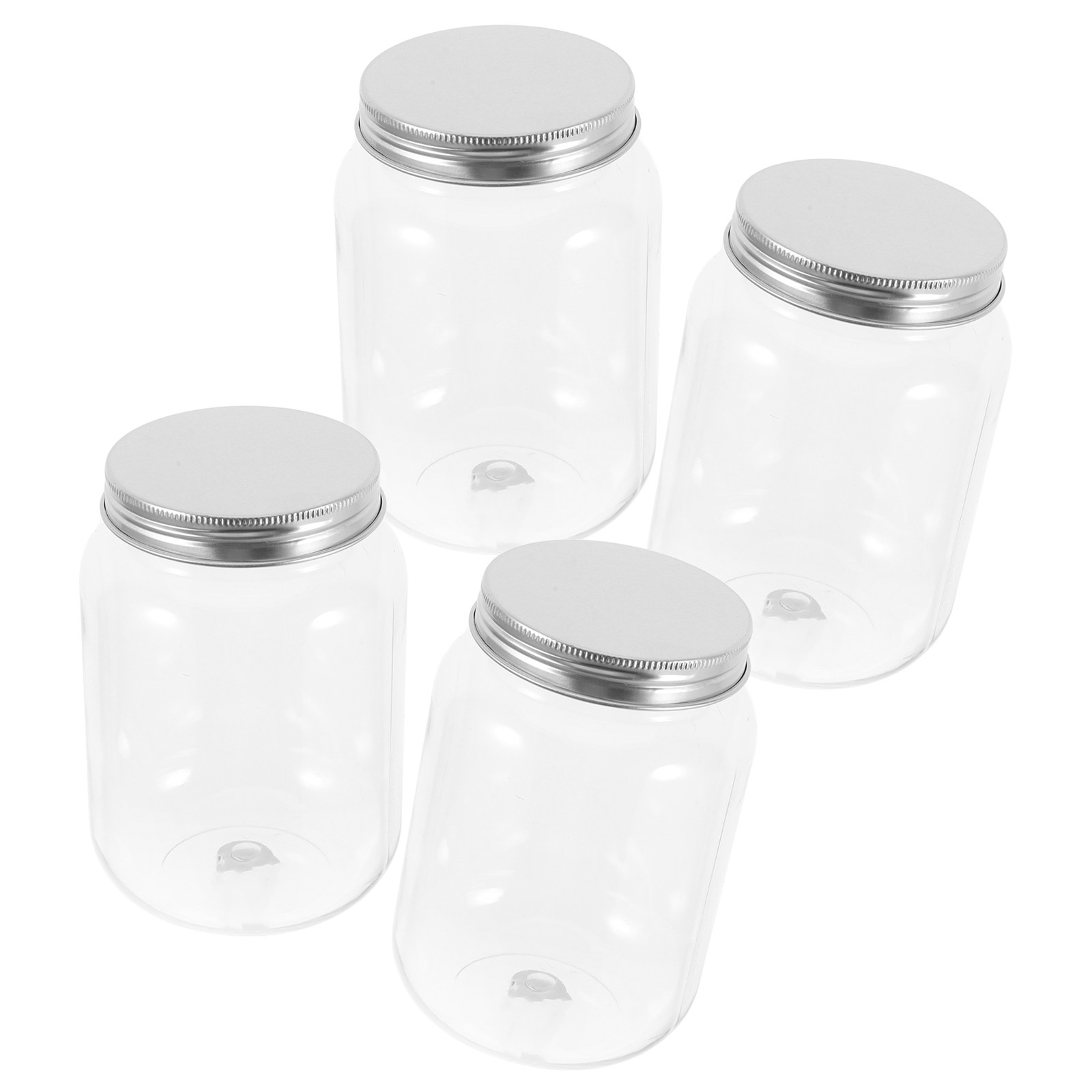 Food Storage Airtight - 4 barattoli trasparenti in plastica con