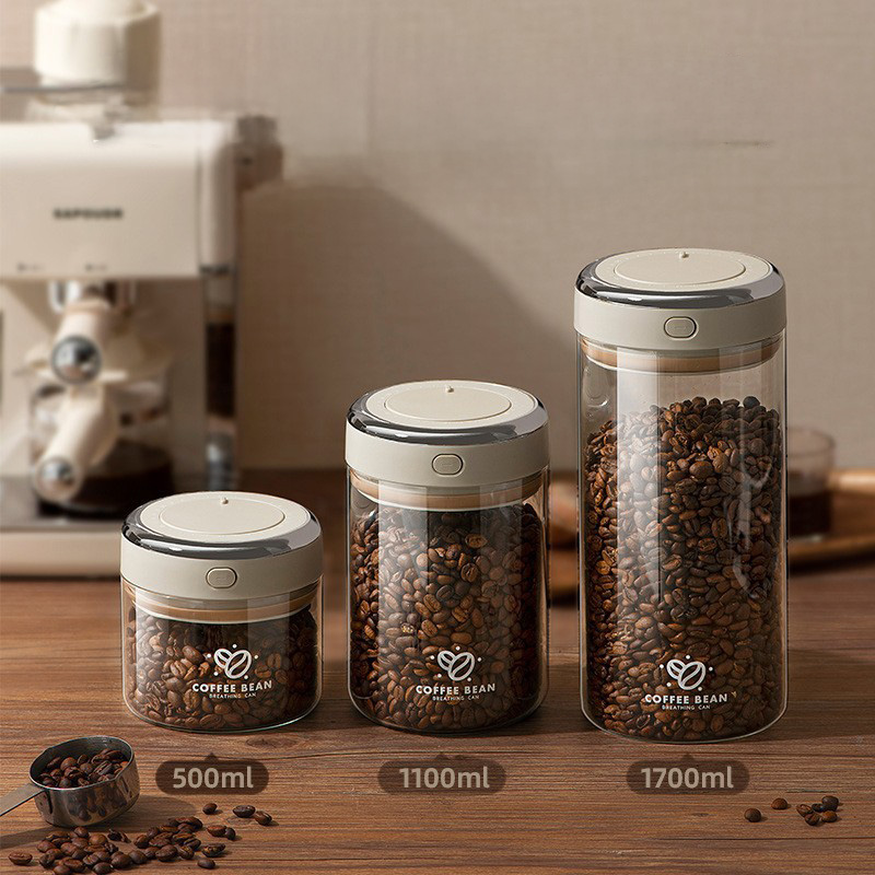 Food Storage Airtight - Contenitore Sottovuoto per Chicchi di Caffè