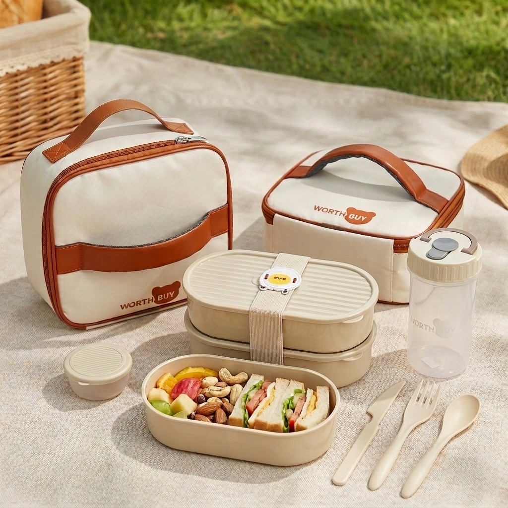 Food Storage Safety - Set di 2 Contenitori per Pranzo