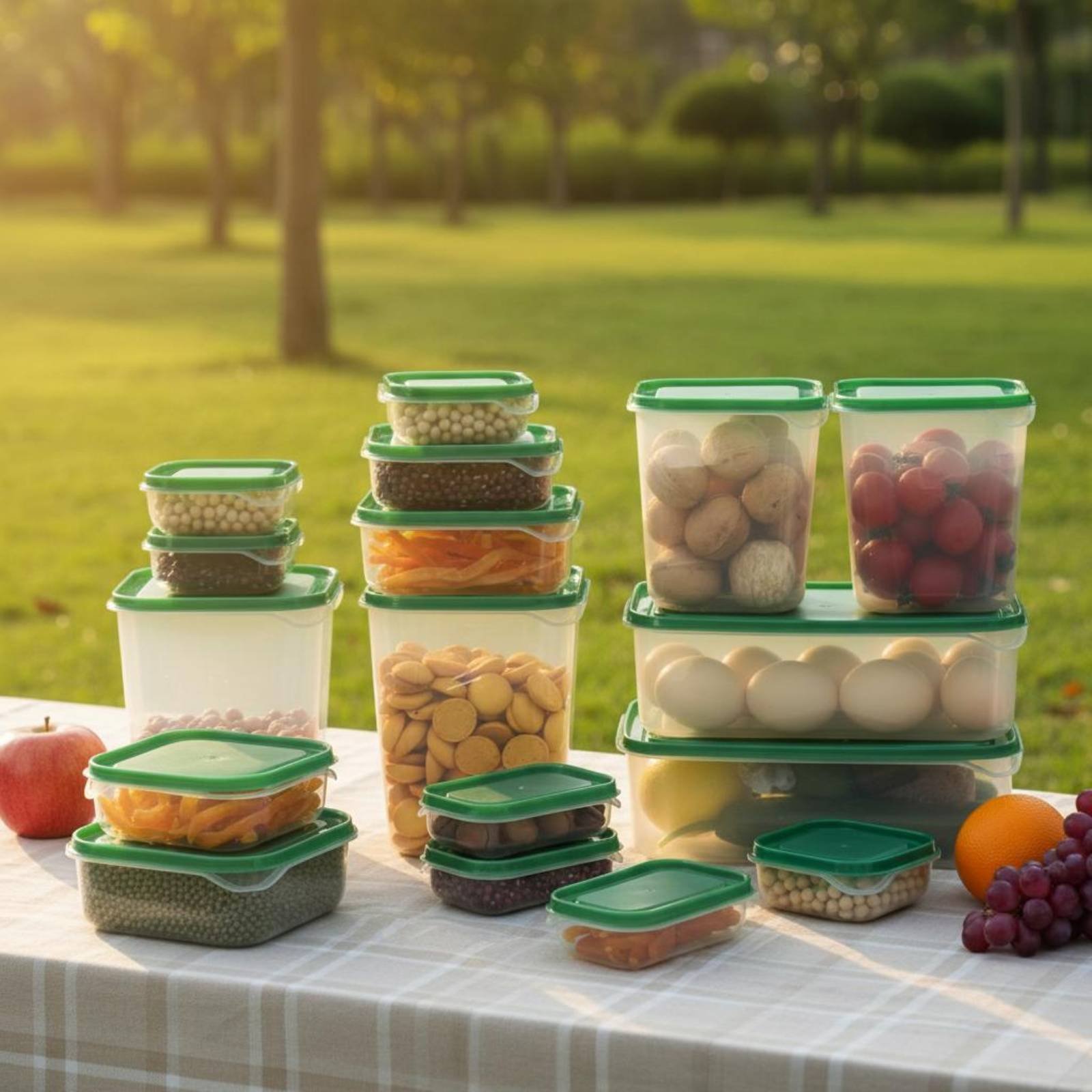 Set di 17 Contenitori per Frig - Food Storage Plastic Containers With Lids recensione e prezzo