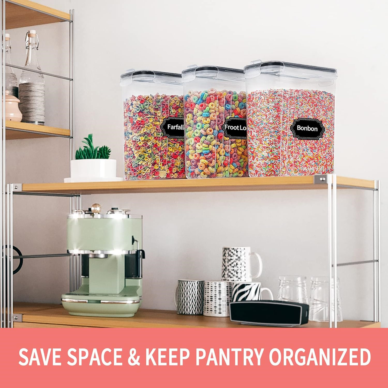 Contenitori per cereali da 2,5 - Food Storage Labels recensione e prezzo