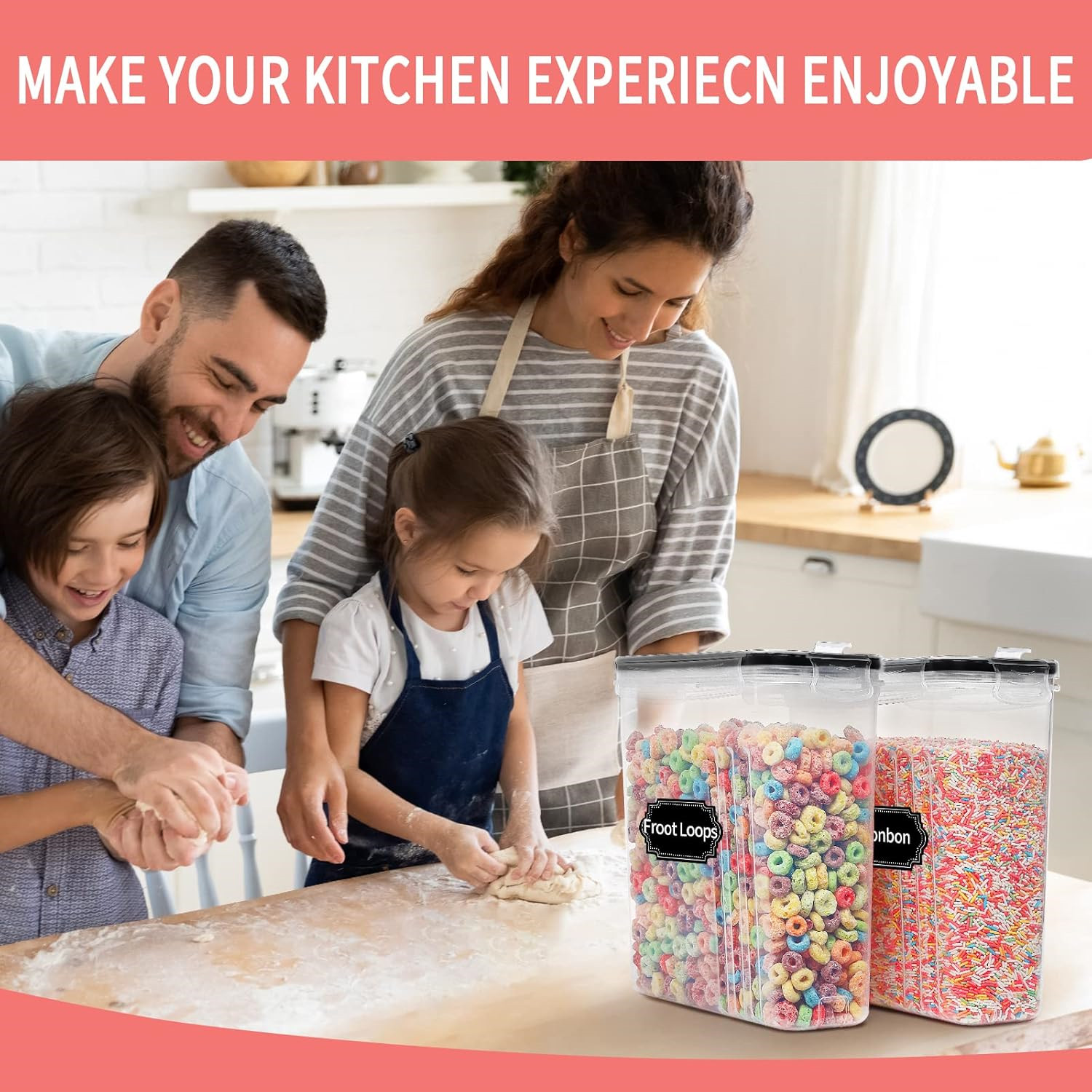 Contenitori per cereali da 2,5 - Food Storage Labels recensione e prezzo