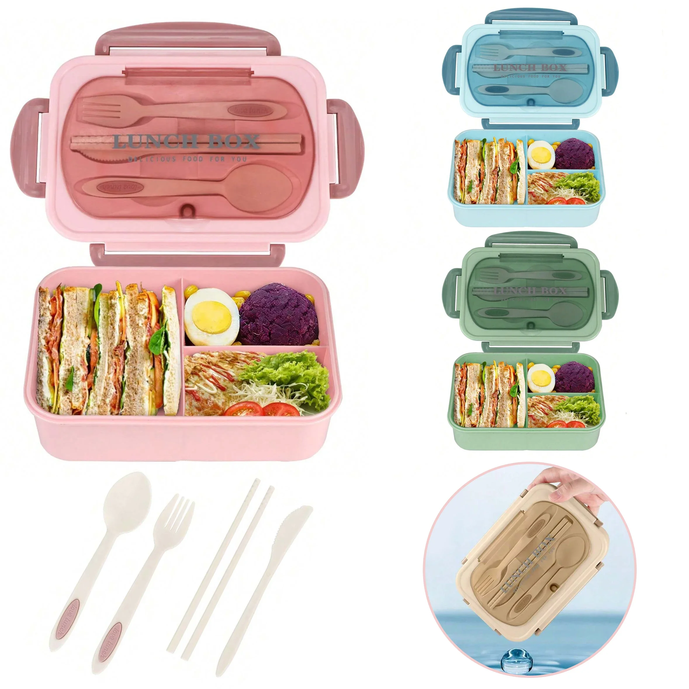 Bento Box per adulti con 3 sco - Food Storage Safety recensione e prezzo