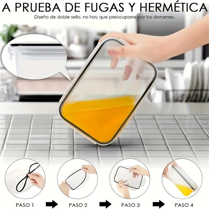 Set da 8 Pezzi: 4 Contenitori  - Food Storage Plastic Containers With Lids recensione e prezzo
