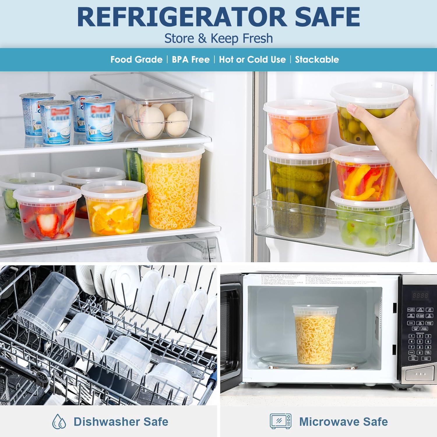 Contenitori per alimenti Deli  - Food Storage Plastic Containers With Lids recensione e prezzo